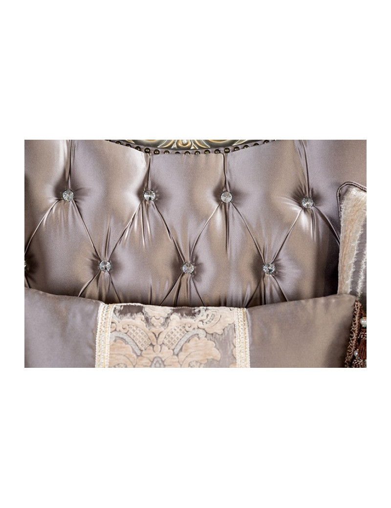 FM65006PR 2PC Sofa & Loveseat Traditional Living Room Champagne/Purple Albacete Collection By Furniture Of America