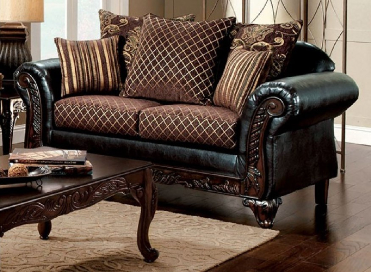 SM7635N Traditional Living Room Brown San Roque Collection By Furniture Of America
