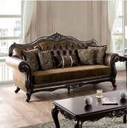 FM65003BR  Traditional Living Room Light Brown / Dark Cherry Brown Ensenada Collection by Furniture of America