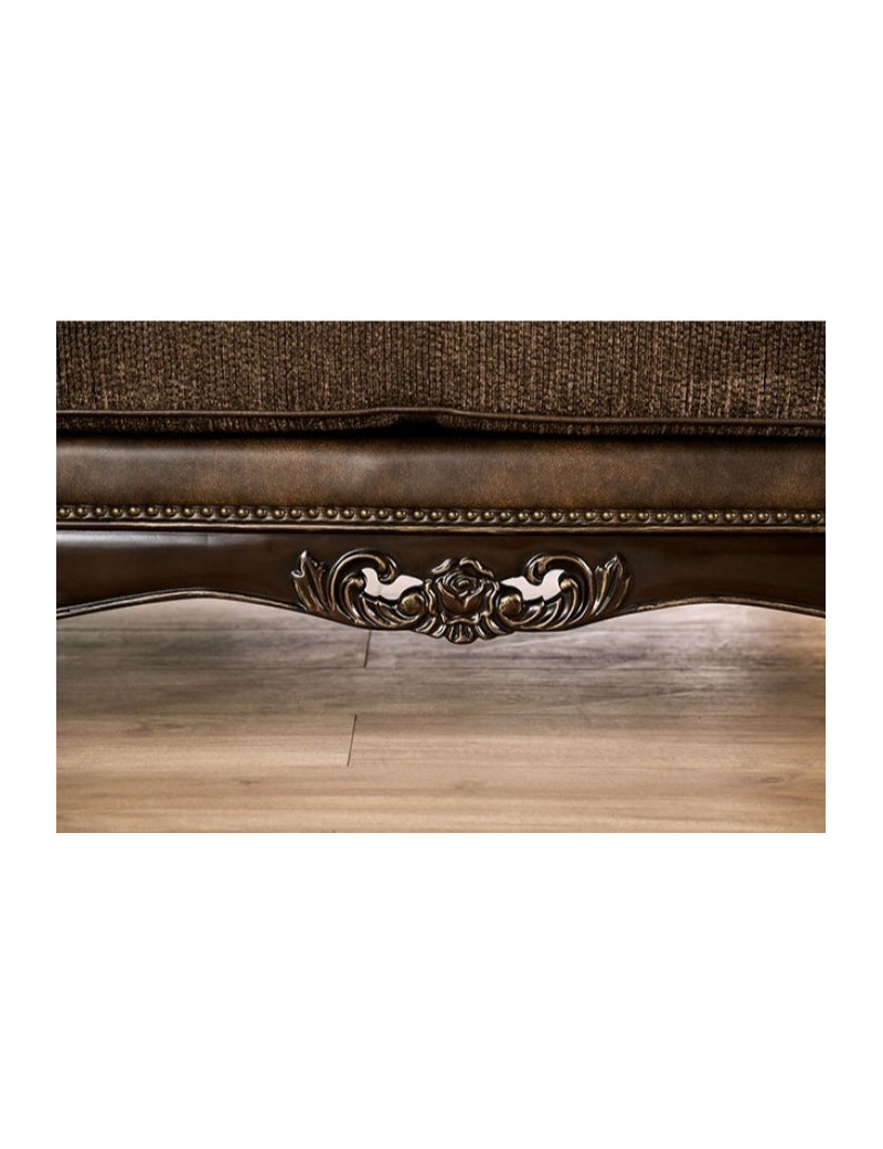 FM65003BR  Traditional Living Room Light Brown / Dark Cherry Brown Ensenada Collection by Furniture of America
