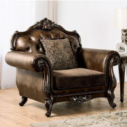 FM65003BR  Traditional Living Room Light Brown / Dark Cherry Brown Ensenada Collection by Furniture of America