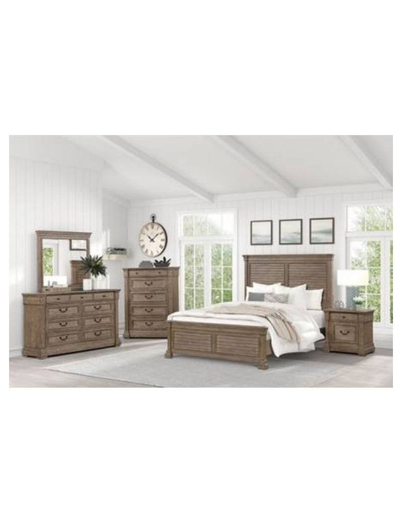 FM7701BR 5PC Queen Bedroom Set transitional Style Sheringham Collection By Furniture Of America