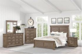 FM7701BR 5PC Queen Bedroom Set transitional Style Sheringham Collection By Furniture Of America
