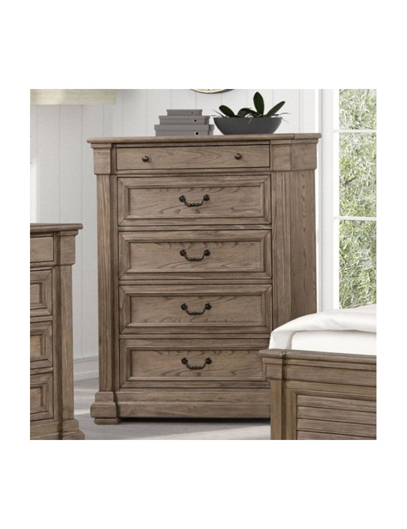 FM7701BR 5PC Queen Bedroom Set transitional Style Sheringham Collection By Furniture Of America
