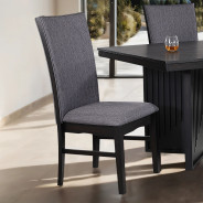 FM3231BK 7PC Dining Set Contemporary Style Easingwold Collection By Furniture of America