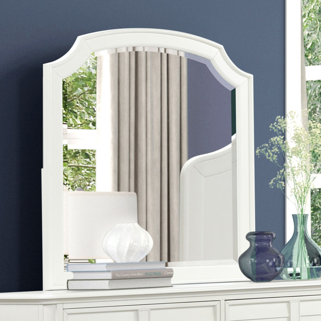 FM7708WH 5PC Queen Bedroom Set Transitional/Coastal Antique White Finish By Furniture of America