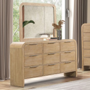FM7705NT 5PC Queen Size Bedroom Set Transitional Style Natural Finish By Furniture of America