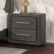 FM70100GY 5PC Queen Bedroom Set Traditional Style Warm Gray Finish Easingwold Collection by Furniture of America