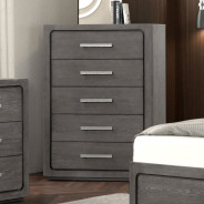 FM70100GY 5PC Queen Bedroom Set Traditional Style Warm Gray Finish Easingwold Collection by Furniture of America