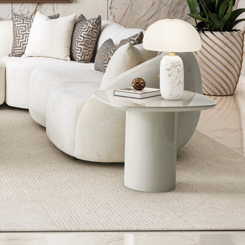 Accent Table Cloud White Le Montreaux Collection By Michael Amini  LFR-MTRX222-108