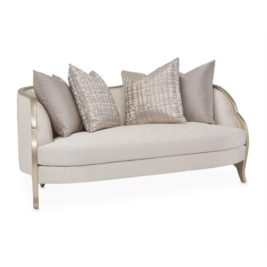 Loveseat Malibu Malibu Crest Chardonnay Finish Collection by Michael Amini. N9007825-CLDWH-822