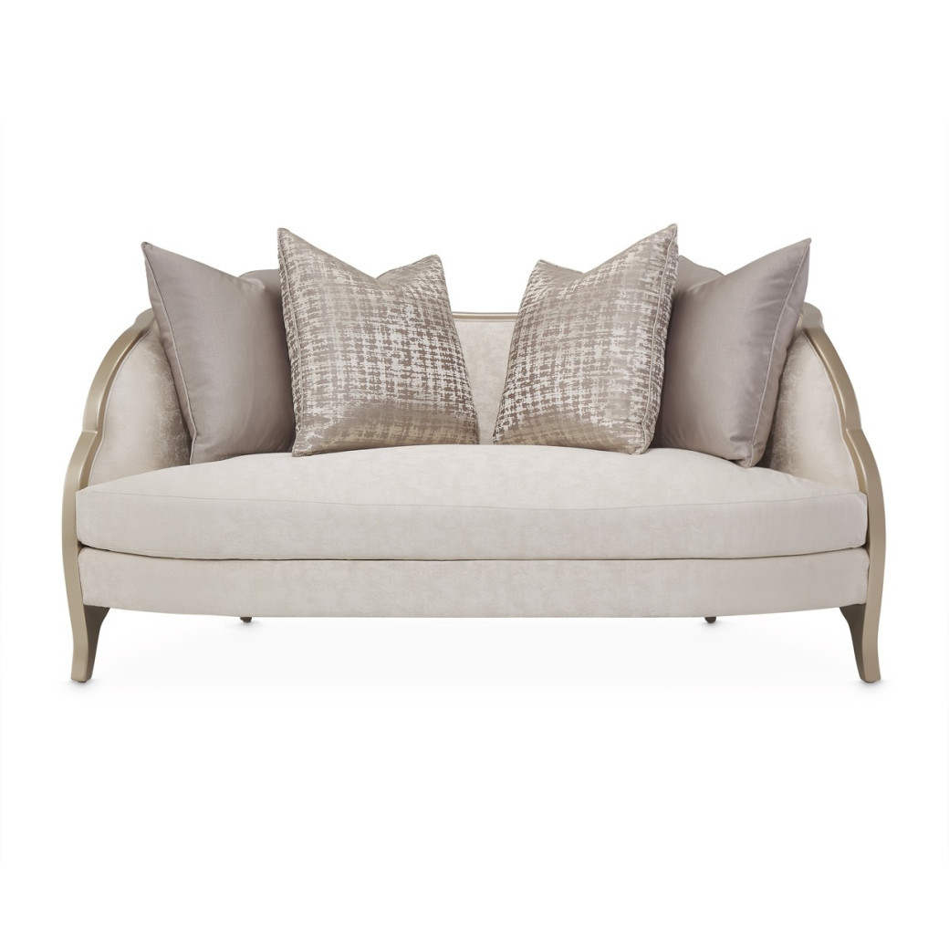 Loveseat Malibu Malibu Crest Chardonnay Finish Collection by Michael Amini. N9007825-CLDWH-822