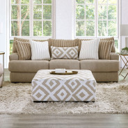 SM5193 Transitional Style Sofa & Loveseat Light Brown Chenille Loughlin Collection By Furniture of America