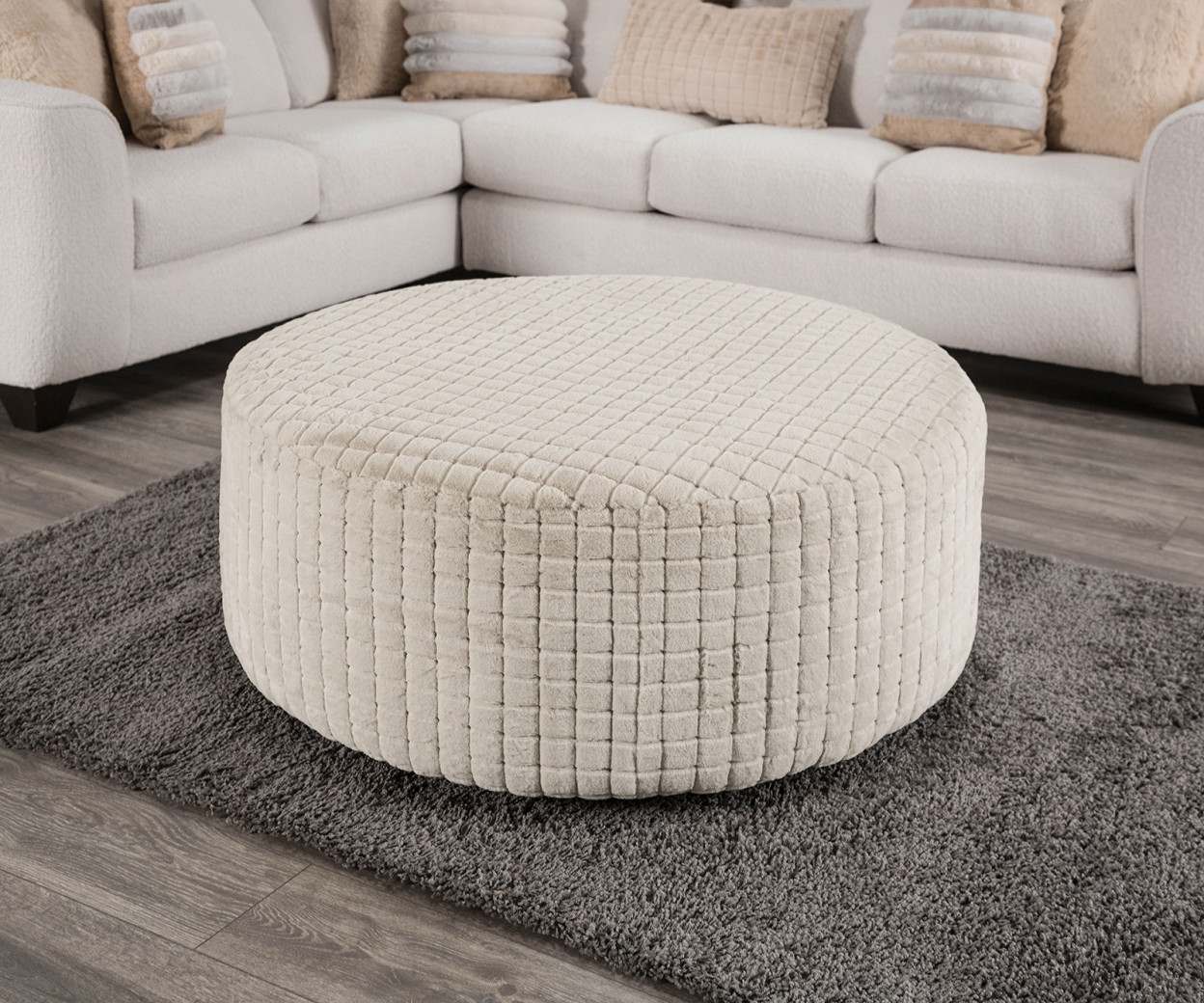 SM5197 2PC SectionalTransitional Style Cream/Tan Iroquois Collection By Furniture of America