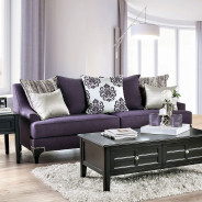 SM2208 Transitional Style Sofa & Loveseat Purple Sisseton Collection By Furniture of America