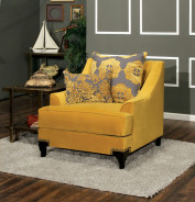 SM2201 Transitional Style Sofa & Loveseat Gold Chenille Sisseton Collection By Furniture of America