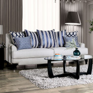 SM2207 Transitional Style Sofa & Loveseat Light Gray Sisseton Collection By Furniture of America