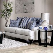 SM2207 Transitional Style Sofa & Loveseat Light Gray Sisseton Collection By Furniture of America