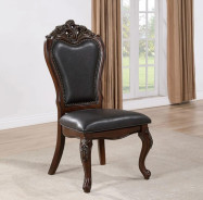 FM3261CH 7PC Dining set Double Pedestal Base Dark Cherry Finish Manzanita Collection By Furniture of America