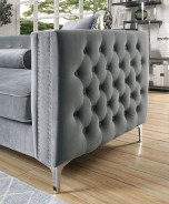 CM6652 Contemporary Style Sectional Gray Fabric Amie Collection By Furniture of America