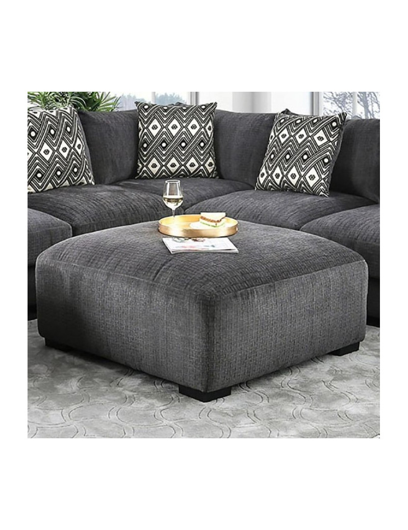 CM6587 6PC Contemporary Sectional Gray Chenille Kaylee Collection By Furniture of America