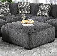 CM6587 6PC Contemporary Sectional Gray Chenille Kaylee Collection By Furniture of America