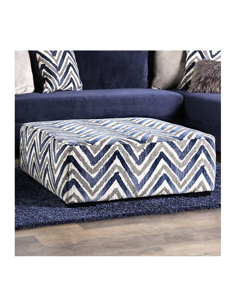 SM5151 Transitional Style Sectional Warm Navy Blue Collection By Furniture of America