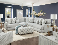 SM8189 Transitional Style 2PC Sectional Gray color Pelham Collection By Furniture of America