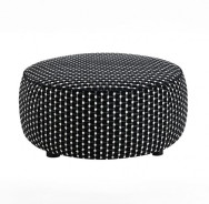 FM61007 Transitional Style Sofa & Loveseat White/Black chenille Viviani Collection By Furniture of America