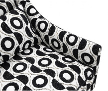 FM61007 Transitional Style Sofa & Loveseat White/Black chenille Viviani Collection By Furniture of America