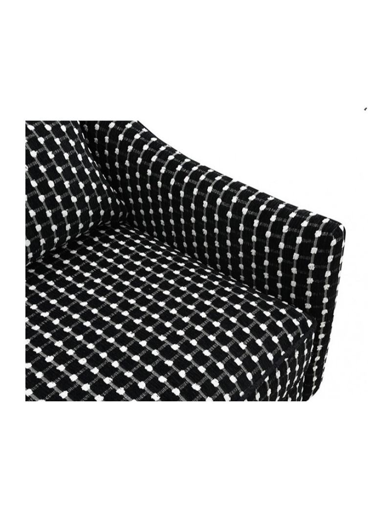 FM61007 Transitional Style Sofa & Loveseat White/Black chenille Viviani Collection By Furniture of America
