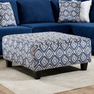 SM5175 Transitional Style Sectional Satin Navy Color Waldport Collection By Furniture of America