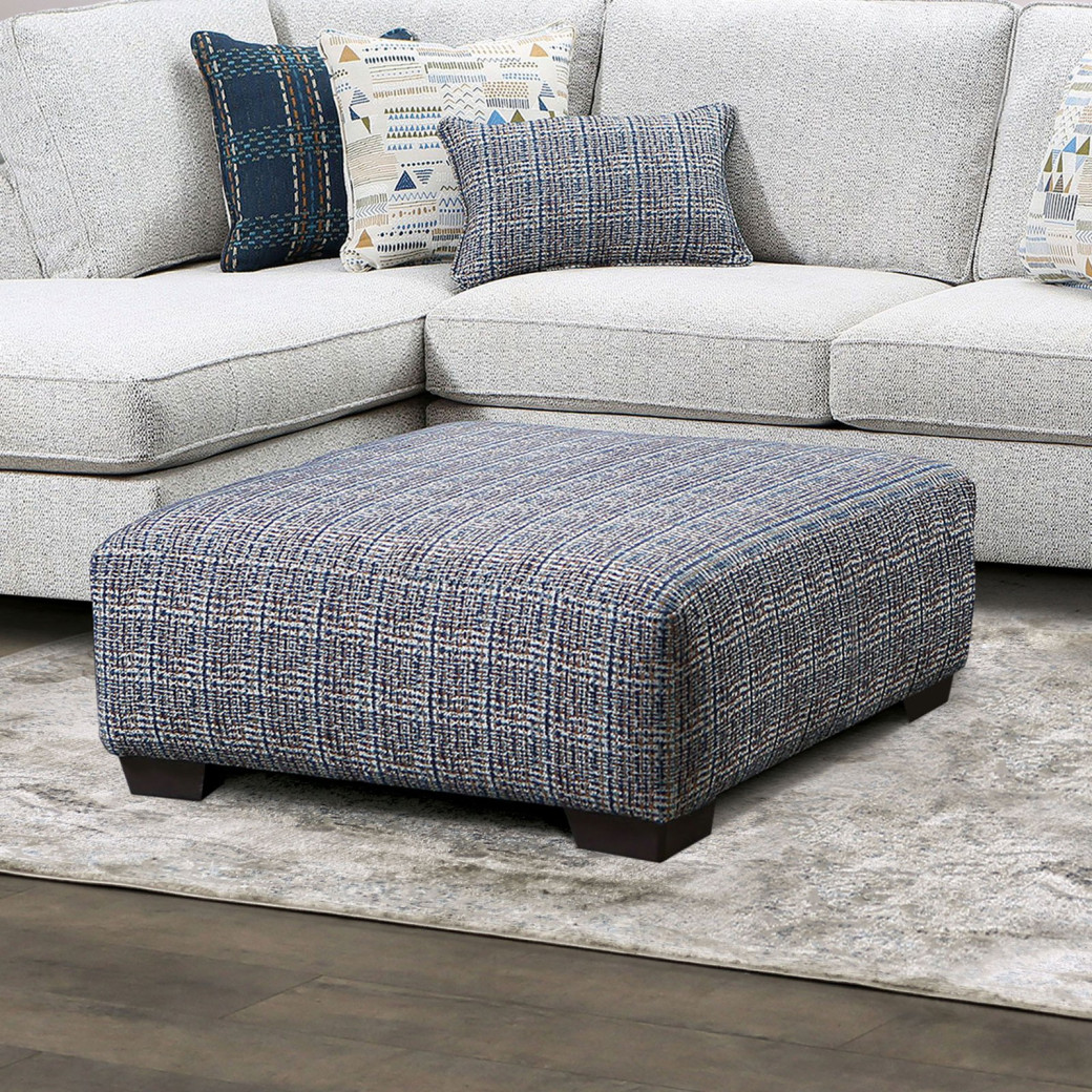 SM5402 Contemporary Style Sectional Satin Cream Fabric Chepstow Collection By Furniture of America