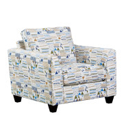 SM5402 Contemporary Style Sectional Satin Cream Fabric Chepstow Collection By Furniture of America