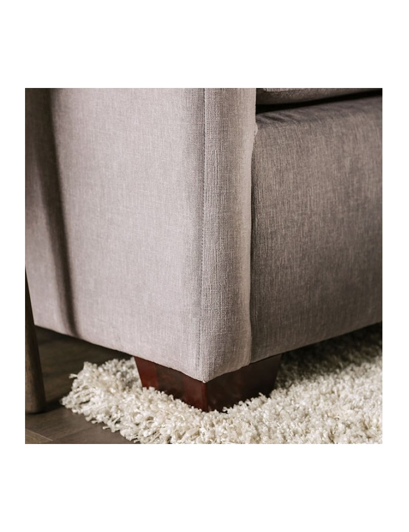 SM7775 Contemporary Style 2PC Sectional Light Gray Fabric Cramlington Collection By Furniture of America