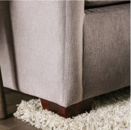 SM7775 Contemporary Style 2PC Sectional Light Gray Fabric Cramlington Collection By Furniture of America