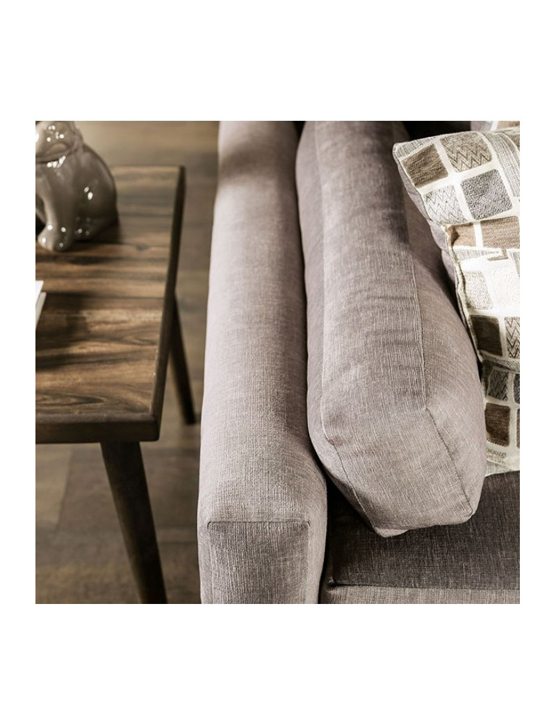 SM7775 Contemporary Style 2PC Sectional Light Gray Fabric Cramlington Collection By Furniture of America