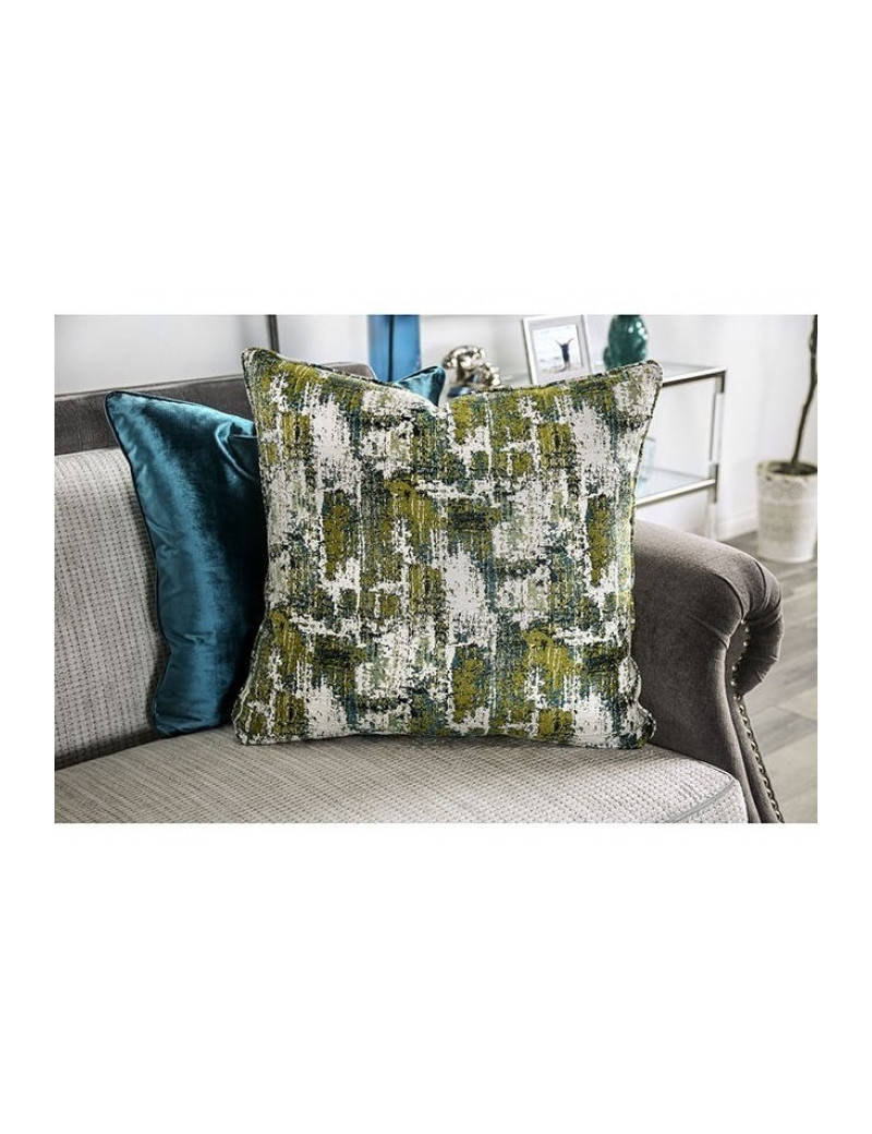 SM2286 Transitional Style Sofa & Loveseat Gray Microfiber Mariella Collection By Furniture of America