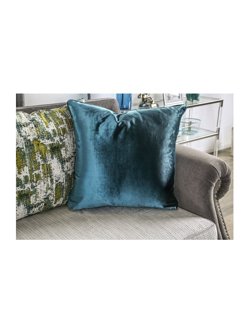SM2286 Transitional Style Sofa & Loveseat Gray Microfiber Mariella Collection By Furniture of America