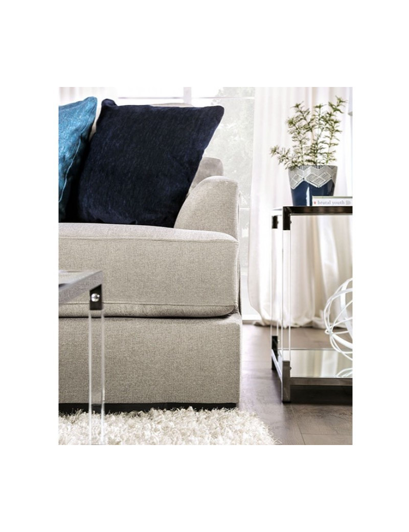 SM1120 Transitional Style 2PC Sectional Beige Gunnerbury Collection By Furniture of America