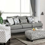 SM8330 Transitional Style Sofa & Loveseat Bluish Gray Fabric Verne Collection By Furniture of America