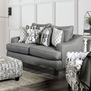 SM8330 Transitional Style Sofa & Loveseat Bluish Gray Fabric Verne Collection By Furniture of America
