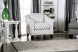 SM8330 Transitional Style Sofa & Loveseat Bluish Gray Fabric Verne Collection By Furniture of America