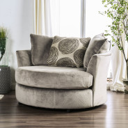 SM5142GY Transitional Style Sofa & Loveseat Gray/Brown Bonaventura Collection By Furniture of America