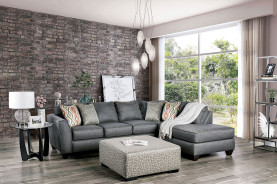 SM5152 Transitional Style Sofa & Loveseat Gray Chenille Collection By Furniture of America