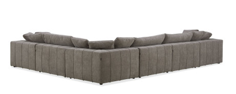 81885 Divani Casa Vicki - Modern Grey Fabric Modular Sectional Sofa + Ottoman By VIG Furniture