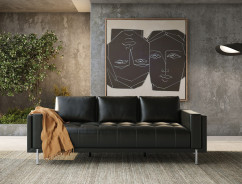 82812 Divani Casa Schmidt - Modern Black Leather Sofa + 2 Chairs by VIG Furniture