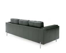 82812 Divani Casa Schmidt - Modern Black Leather Sofa + 2 Chairs by VIG Furniture