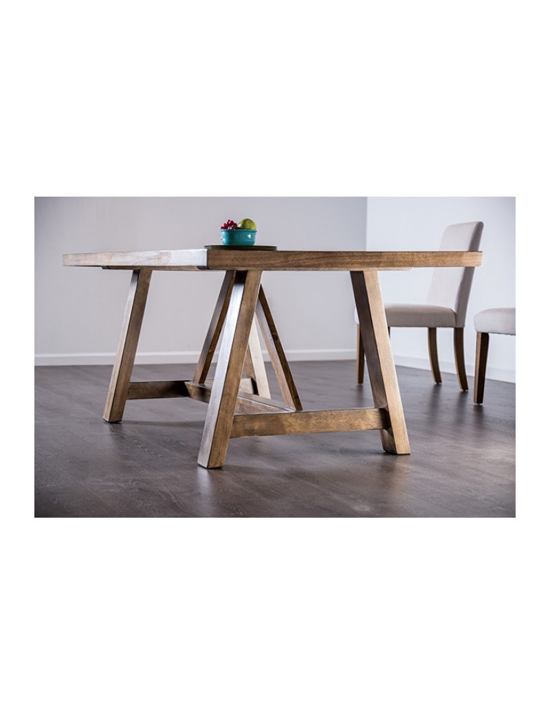 FM3422BR-T 6PC Dining set Rustic Brown Finish Losone Collection By Furniture of America