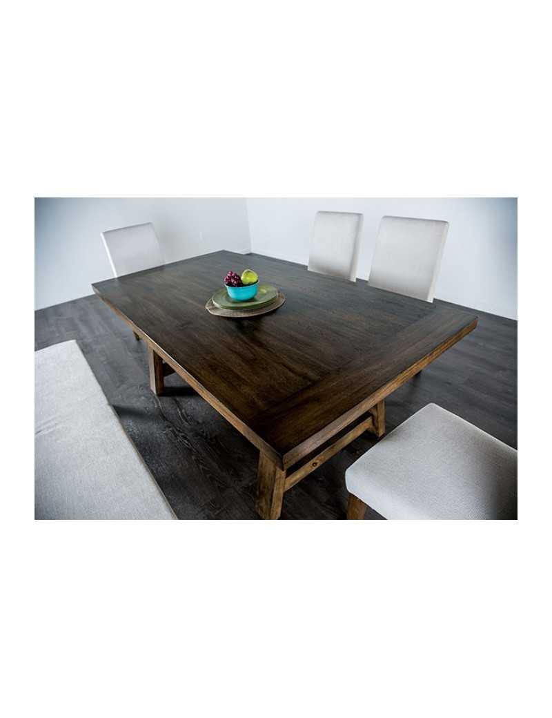 FM3422BR-T 6PC Dining set Rustic Brown Finish Losone Collection By Furniture of America